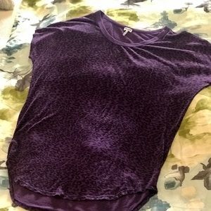 Splendid Purple Animal Print Top